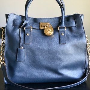 Michael Kors Large Saffiano Leather Tote Navy